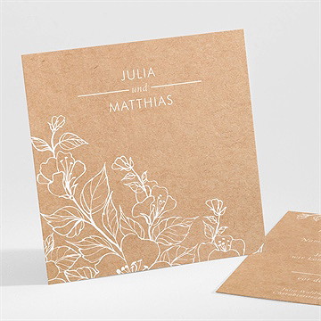 Antwortkarte Hochzeit elegante gravur