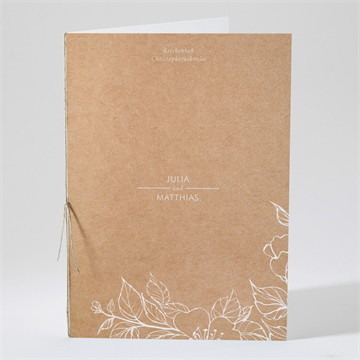 Kirchenheft Hochzeit elegante gravur