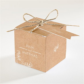 Geschenkbox Hochzeit elegante gravur