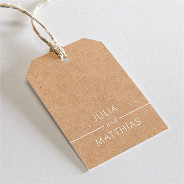 Geschenkanhänger Hochzeit Elegante Gravur