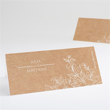 Tischkarte Hochzeit elegante gravur