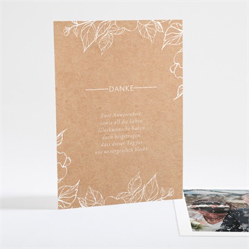 Dankeskarte Hochzeit elegante gravur