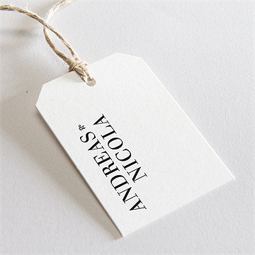 Geschenkanhänger Hochzeit moderne grafik