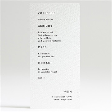 Menükarte Hochzeit Moderne Grafik - Vue 2