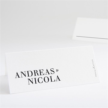 Tischkarte Hochzeit moderne grafik