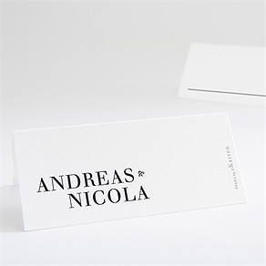 Tischkarte Hochzeit moderne grafik