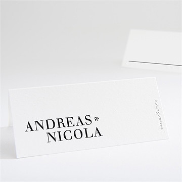 Tischkarte Hochzeit moderne grafik