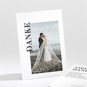 Dankeskarte Hochzeit moderne grafik