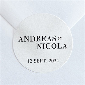 Aufkleber Hochzeit moderne grafik