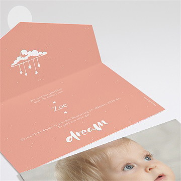 Geburtskarte All-In One Karte Mädchen - Vue 2