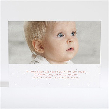 Dankeskarte Geburt All-In One Karte Mädchen - Vue 2