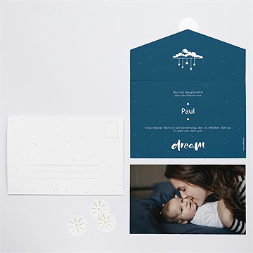 Geburtskarte All-In One Karte Jungen - vue 3