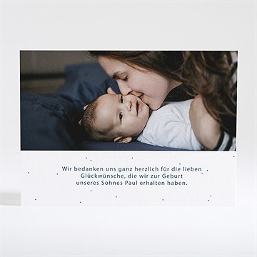 Dankeskarte Geburt All-In One Karte Jungen - Vue 2