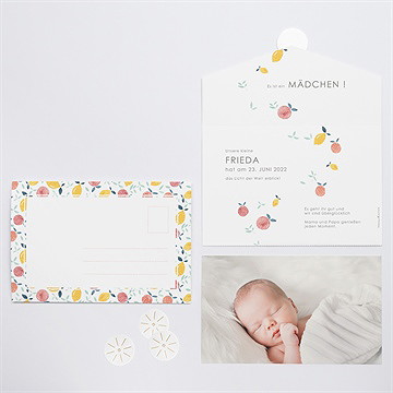 Geburtskarte Zitrusfrüchte - Vue 3