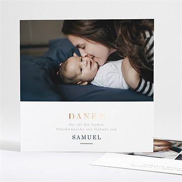 Dankeskarte Geburt love