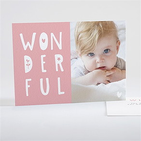Dankeskarte Geburt wonderful girl