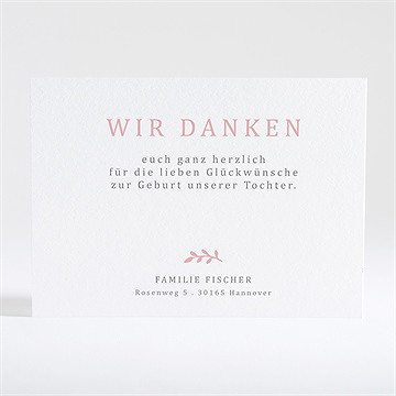 Dankeskarte Geburt Wonderful Girl - Vue 2