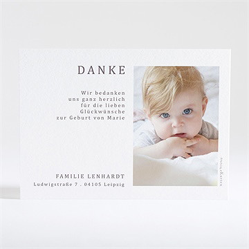 Dankeskarte Geburt Pocketfold Gravur - Vue 2