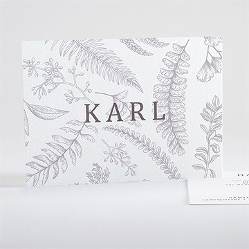 Dankeskarte Geburt Pocketfold Perlgrau