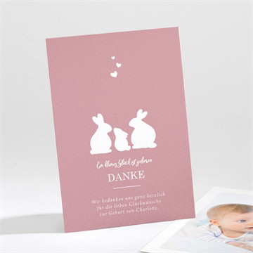 Dankeskarte Geburt Silhouetten