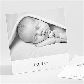 Dankeskarte Geburt unser herz