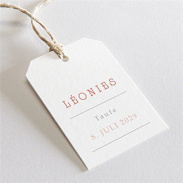 Geschenkanhänger Taufe Blühendes Glück