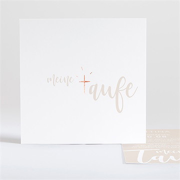 Einladung Taufe Kupfer Schrift