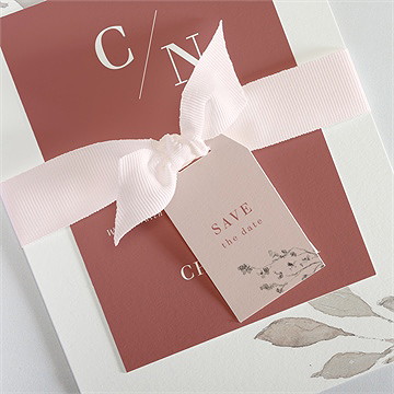 Hochzeitseinladung eleganz in rosa - Vue 2