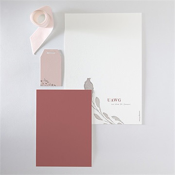 Hochzeitseinladung eleganz in rosa - Vue 5