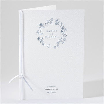 Kirchenheft Hochzeit blumengesteck