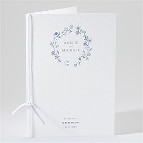 Kirchenheft Hochzeit blumengesteck