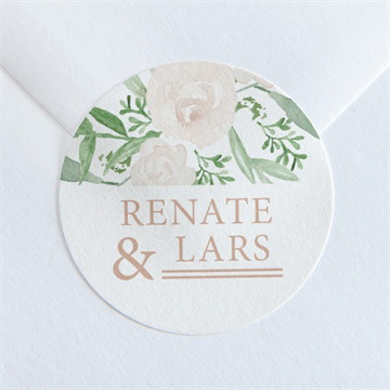 Aufkleber Hochzeit frühlingsrosen