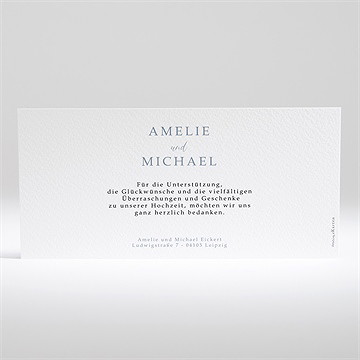 Dankeskarte Hochzeit blumengesteck - Vue 2