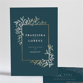 Hochzeitseinladung königsblau