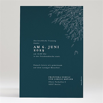 Hochzeitseinladung Königsblau - Vue 3