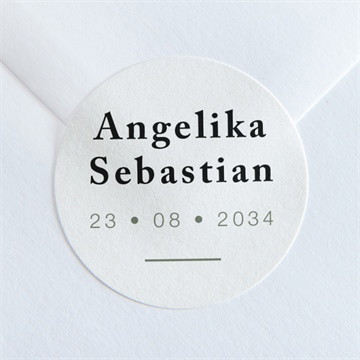 Aufkleber Hochzeit monogramm