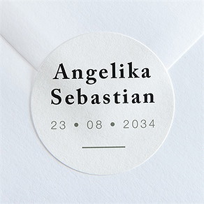 Aufkleber Hochzeit monogramm