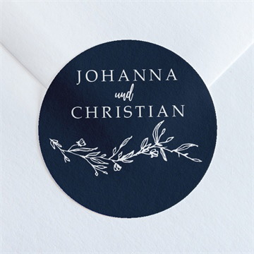 Aufkleber Hochzeit Mineralblau