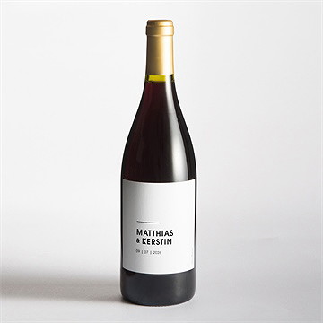 Flaschenetikett Hochzeit pures design - Vue 2