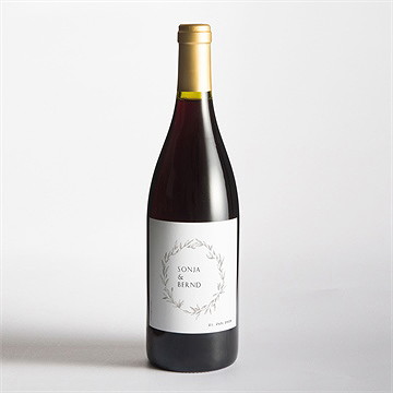 Flaschenetikett Hochzeit einfach geschmückt - Vue 2