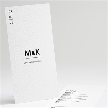 Menükarte Hochzeit Pures Design