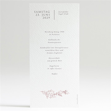 Menükarte Hochzeit Goldene Weide - Vue 2