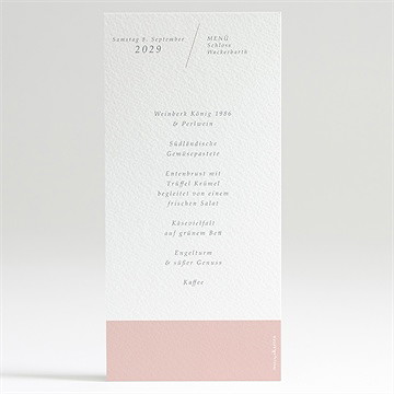 Menükarte Hochzeit zarte mitteilung - Vue 2