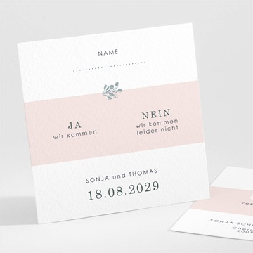 Antwortkarte Hochzeit Blumenkranz