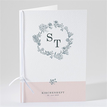 Kirchenheft Hochzeit blumenkranz