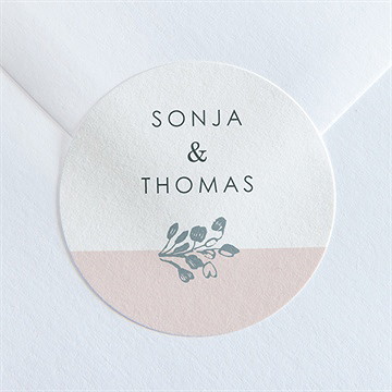 Aufkleber Hochzeit blumenkranz