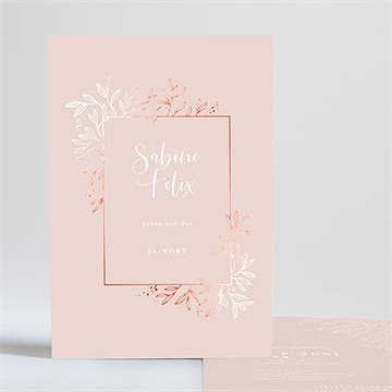 Hochzeitseinladung Zartrosa Und Kupfer