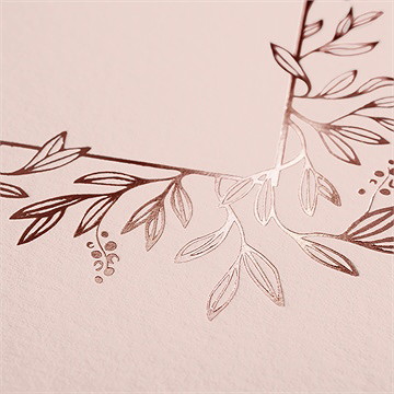 Hochzeitseinladung Zartrosa Und Kupfer - Vue 2