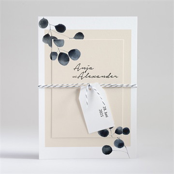 Hochzeitseinladung Aquarell in schwarz