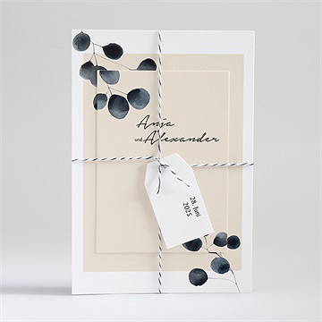 Hochzeitseinladung Aquarell In Schwarz - vue 3